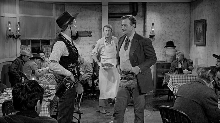 Escena de El hombre que mató a Liberty Valance. Imagen: Paramount Pictures.
