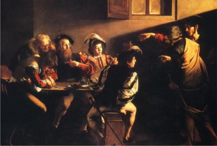 La vocación de San Mateo, de Caravaggio o Scorsese en el siglo XVII.