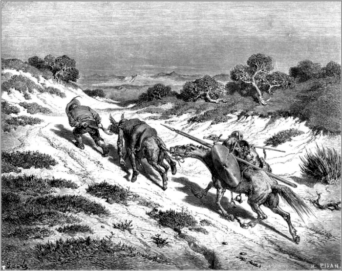 Grabado para el Quijote de Gustave Doré.