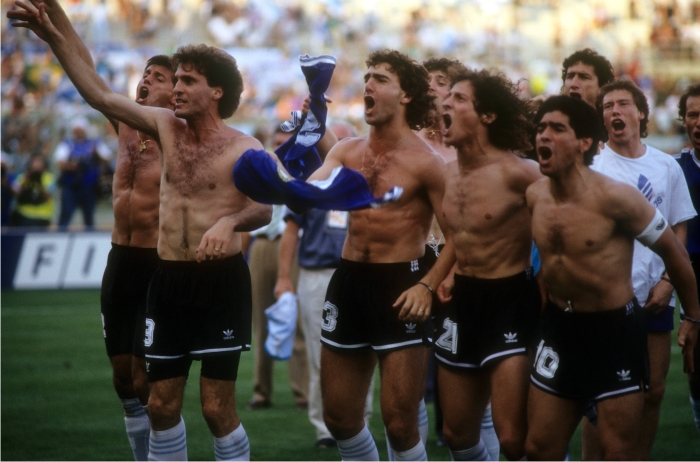 Óscar Ruggeri, a la camiseta servir hasta morir 3 La selección Argentina celebra el título del Mundial Italia 90. Foto :Cordon Press.