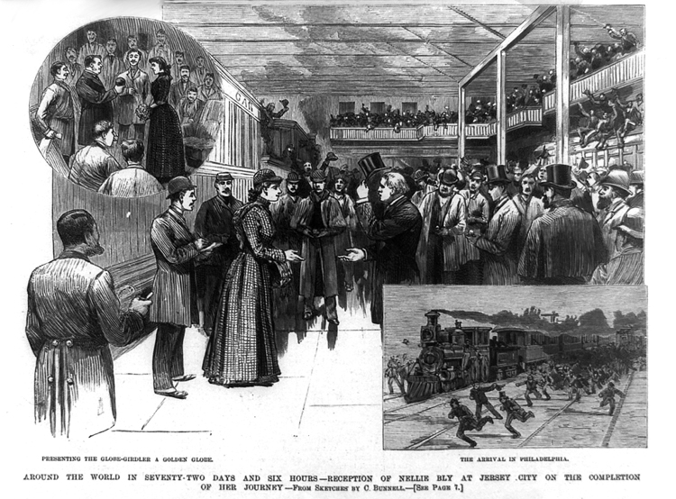 Cuando Julio Verne conoció a Nellie Bly, la mujer que batió el récord de Phileas Fogg 2 Nellie_Bly_Reception_1890