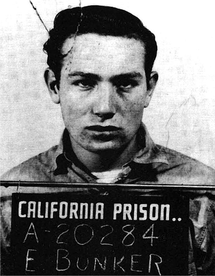 Foto de la ficha policial de Edward Bunker. Foto: California Department of Corrections (DP).