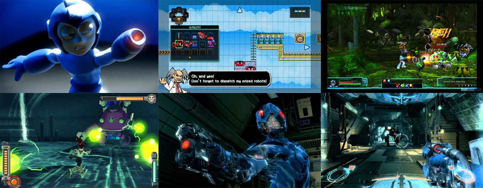 Los mejores juegos que nunca han existido 3 Spot de Mega man universe, Mega man universe, Mega man online, Megaman legends y Maverick hunter.