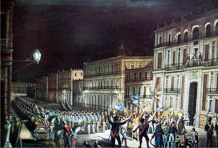 Proclamación de Iturbide el 19 de marzo de 1822, autor desconocido. (DP)