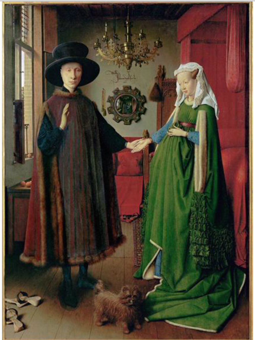 Retrato de Giovanni Arnolfini y su esposa.