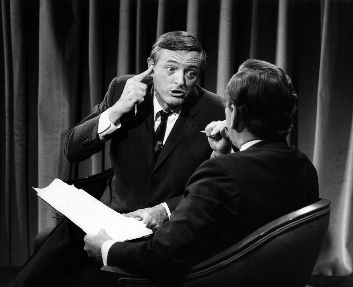ABC NEWS - ELECTION COVERAGE 1968 - "1968 Elections" - Airdate November 5, 1968. (Photo by ABC Photo Archives/ABC via Getty Images) WILLIAM BUCKLEY;GORE VIDAL