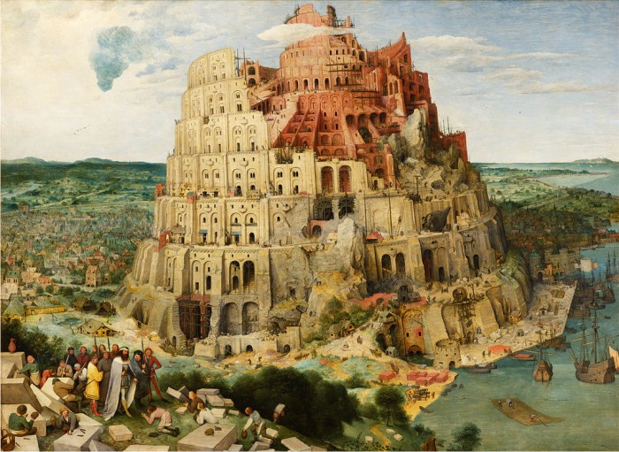 De cómo querer y matar en una lengua extranjera 1 La Torre de Babel, de Pieter Brueghel el Viejo. (DP)