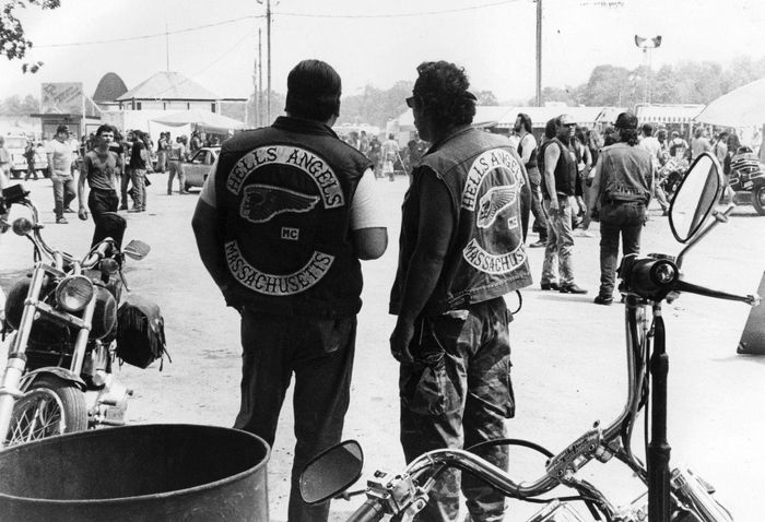 Cobbleskill, New York: Hell's Angels at Biker rally. ©Charles Gatewood / The Image Works