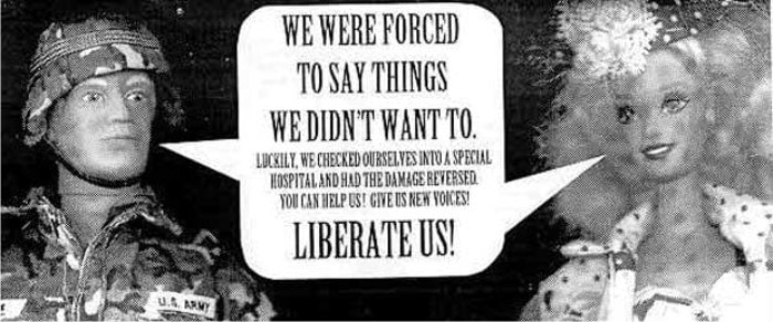 ¡Viva la Barbie Liberation Organization! 1 Imagen cortesía de BLO.