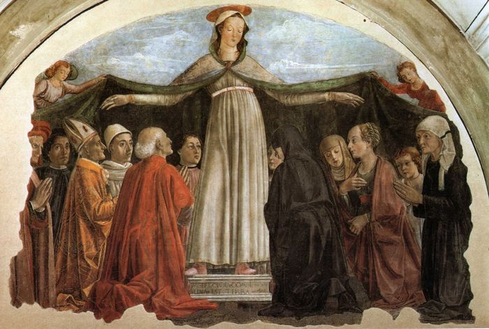 Domenico ghirlandaio madonna della misericordia ognissanti Firenze