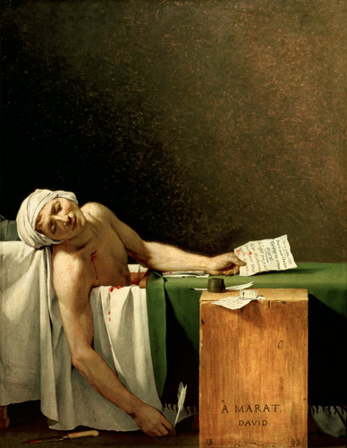 La mort de Marat, del pintor francés Jacques-Louis David.
