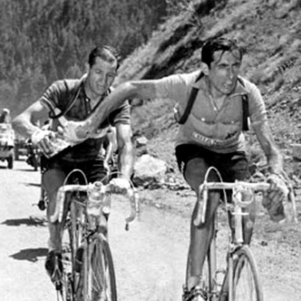 Gino Bartali y Fausto Coppi port