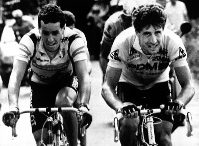 Pedro Delgado y Stephen Roche