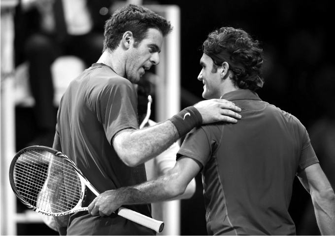 Juan Martín del Potro y Roger Federer. Foto Xinhua Wang Lili Cordon Press p