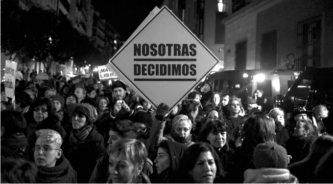 Manifestación en Madrid el 20 de diciembre de 2013 contra la nueva ley del aborto. Foto Gabriel Pecot laif Cordon Press p