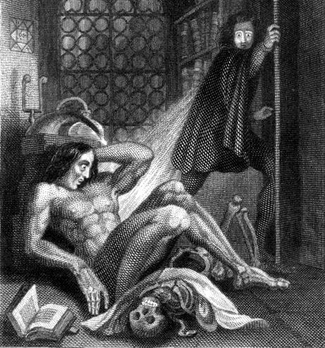 Ilustración de Theodore Von Holst para Frankenstein o el moderno Prometeo DP
