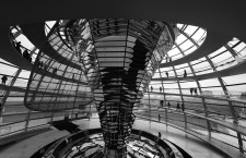 September 2009, Berlin, Germany --- Inside of the glass dome of the Reichstag, designed by architect Norman Foster. --- Image by © Frederic Soltan/Corbis