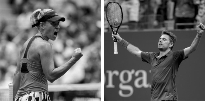 Angelique Kerber y Stanislas Wawrinka. Foto Cordon. p