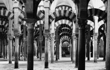 Córdoba, Spain --- Original caption: A Moorish mosque, later converted into a Roman Catholic cathedral, in Cordoba, Spain. The impressive structure was built in 785 A.D. A view of interior columns. Undated photograph. --- Image by © Corbis