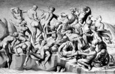 Batalla de Cascina, copia de Miguel Ángel por Bastiano da Sangallo, 1505.