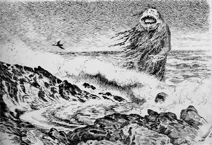Theodor Kittelsen Sjøtrollet 1887 The Sea Troll result