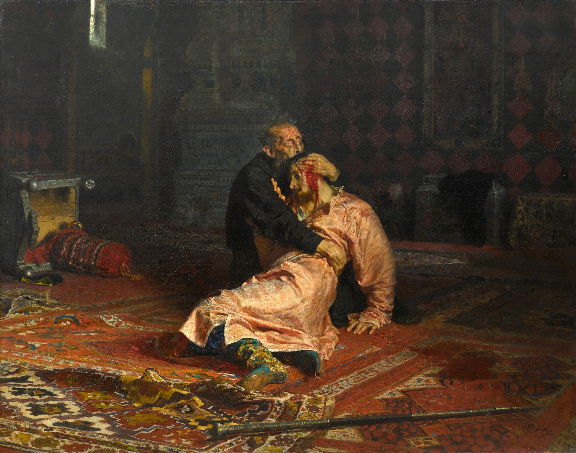 Iván el Terrible y su hijo por Iliá Repin