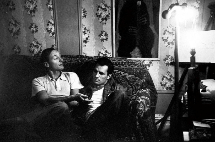 La cámara de escribir 3 William Burroughs y Jack Kerouac fotografiados por Allen Ginsberg 1953.