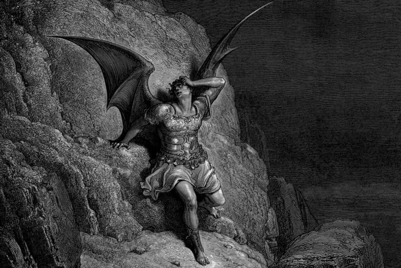 La caída de Satán por Gustave Doré