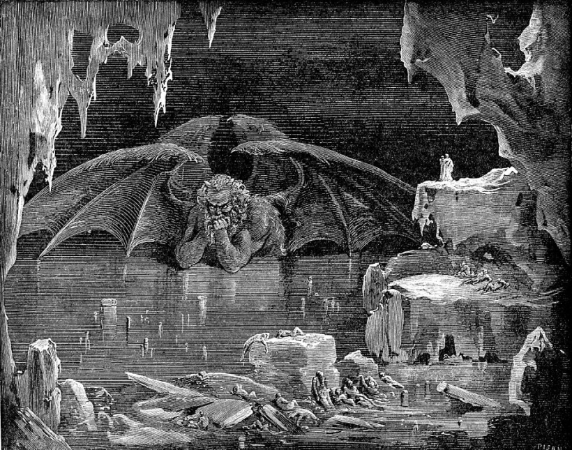 Satanás en el Infierno de Dante por Gustave Doré