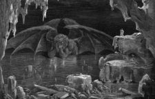 Satanás atrapado en la zona central de hielo del Noveno Círculo. Ilustración de Gustave Doré para La divina comedia de Dante.