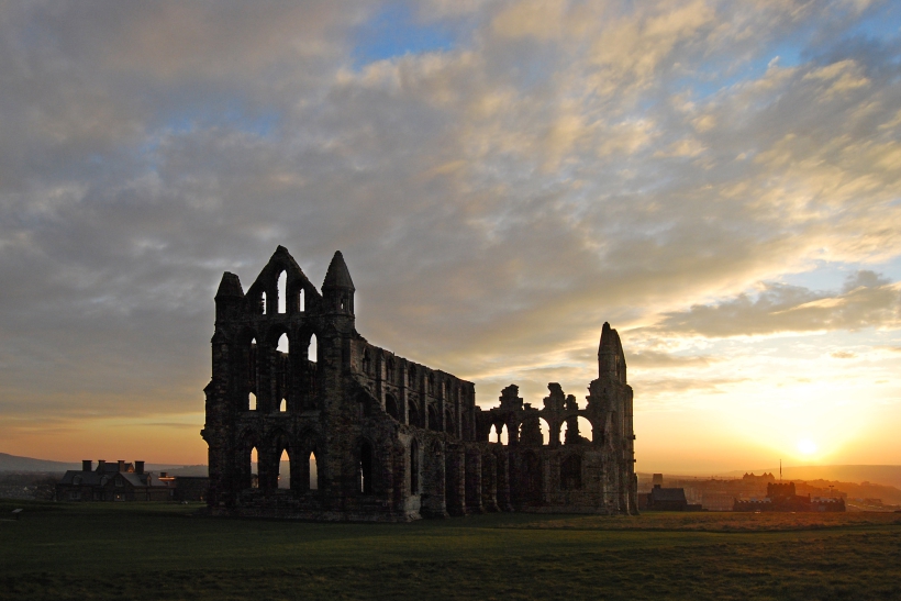 Whitby Abbey at sunset