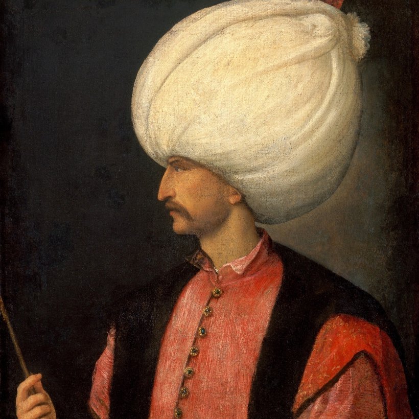 Retrato de Soliman hacia 1530 hecho por Tiziano.