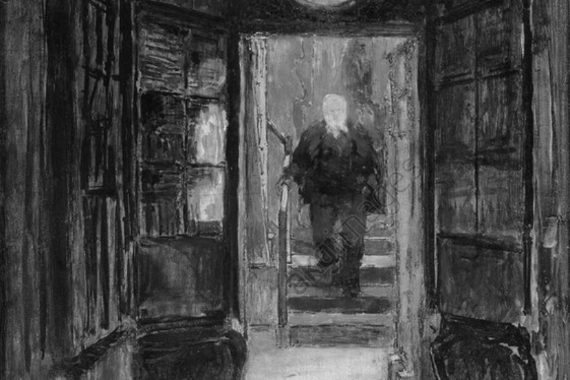 Victor Hugo bajando por el mirador de Hauteville House