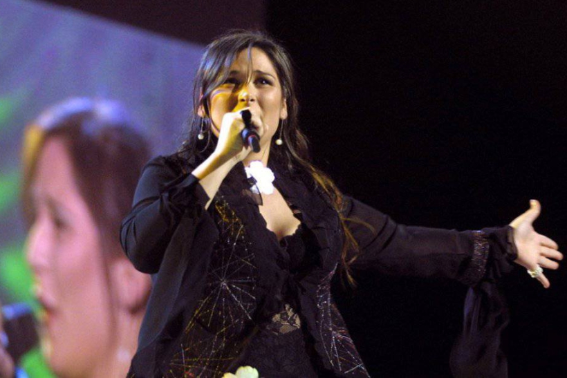 Rosa López en el Festival de Eurovisión de 2002. Imagen Unión Europea de Radiodifusión.