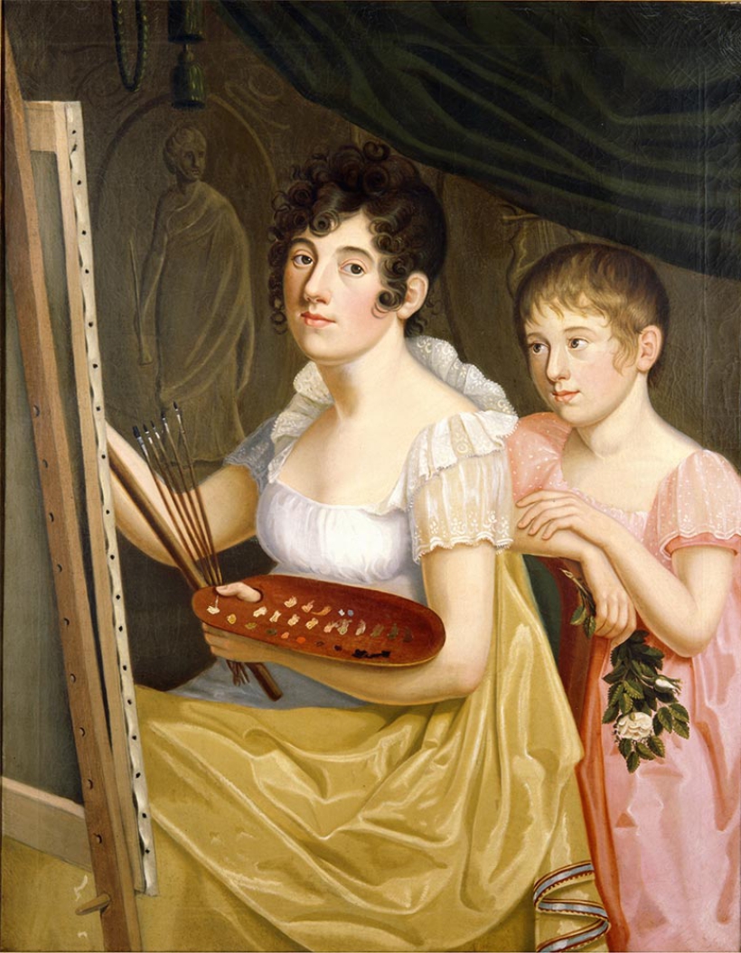 Johanna y Adele Schopenhauer por Caroline Bardua