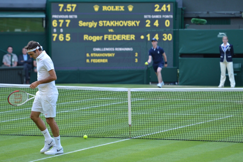 Roger Federer en Wimbledon 2013. Foto Cordon Press.