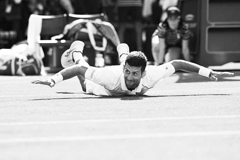 Novak Djokovic en la final de Wimbledon 2022. Foto Cordon Press.