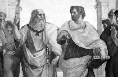 Platón y Aristóteles, en un detalle de La Academia de Atenas, de Rafael.