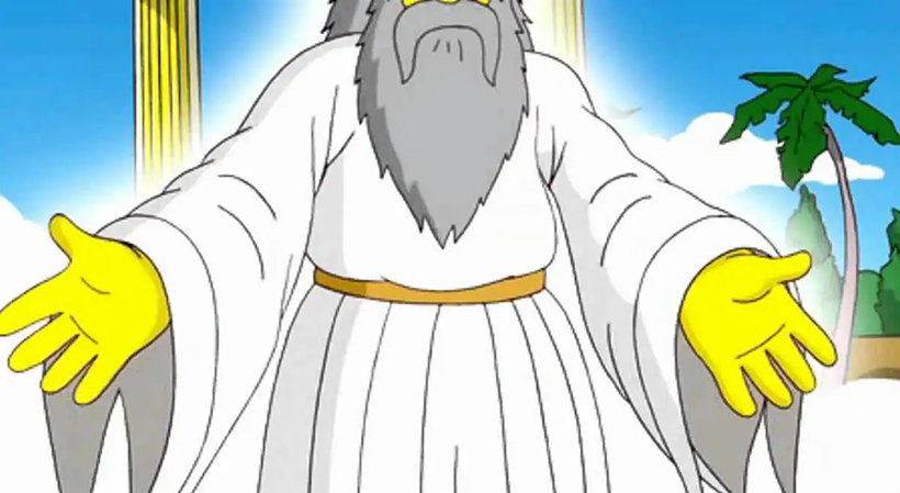 Dios en Los Simpson. Imagen 20th Television. Teología recreativa