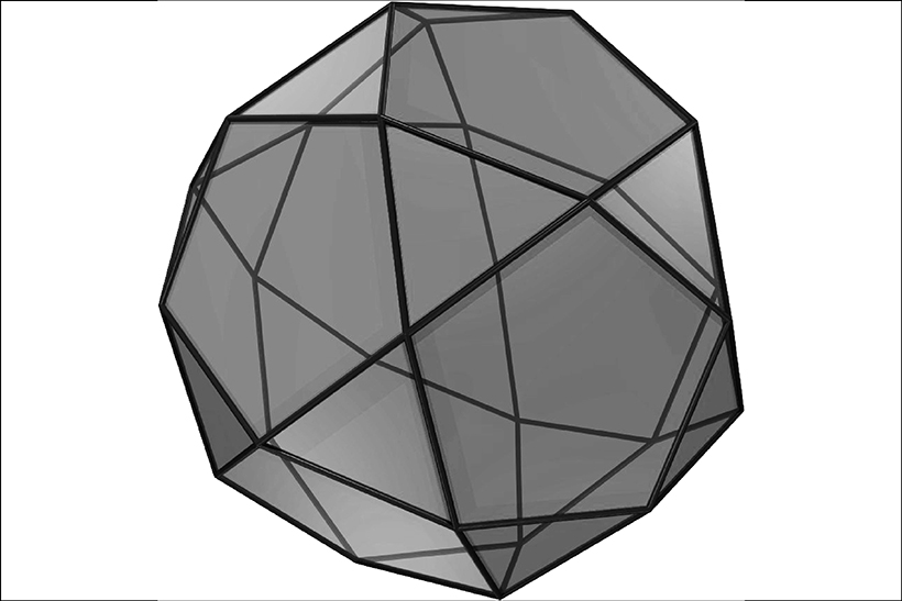 Un icosidodecaedro. matemáticas de provincias 1