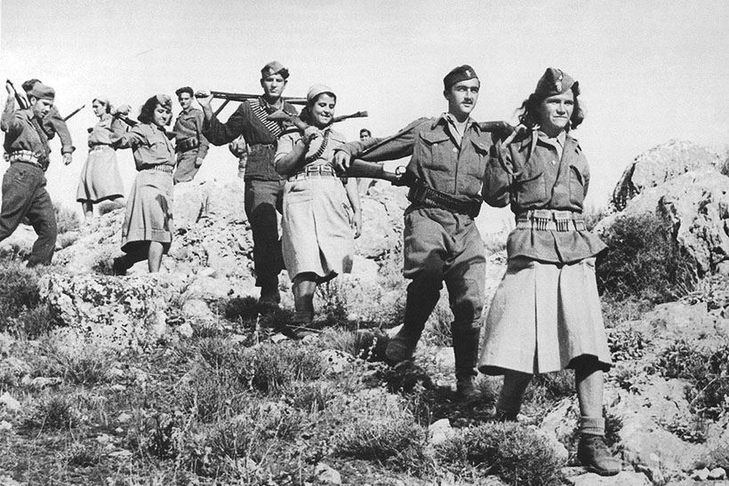 Miembros de la resistencia comunista en 1944. DP guerra civil griega