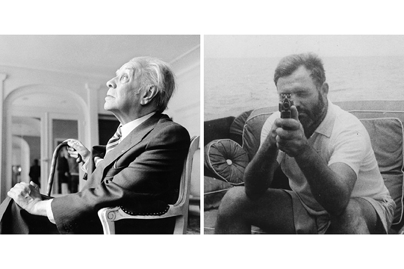 Jorge Luis Borges y Ernest Hemingway. Fotos Getty Cordon.