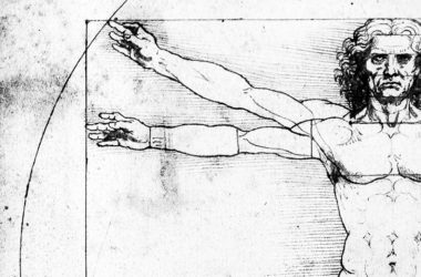 Detalle de Hombre de Vitruvio, de Leonardo da Vinci. yo bastardo