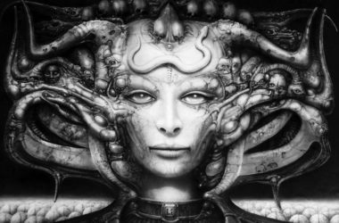 Li I. Aerógrafo sobre fotograbado. H. R. Giger, 1974.