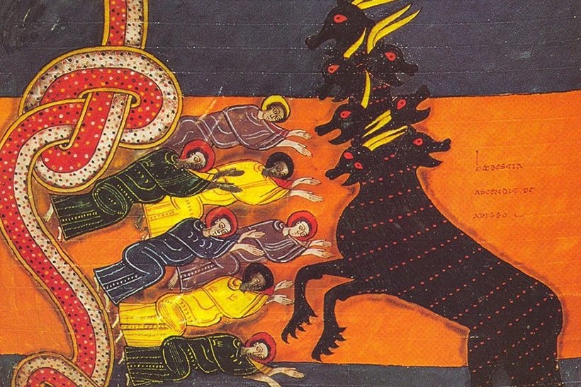 Orgías, milenarismo y cojones diabólicos: sobre Beato de Liébana 1 El Dragón da su poder a la Bestia. (DP) Beato de Liébana