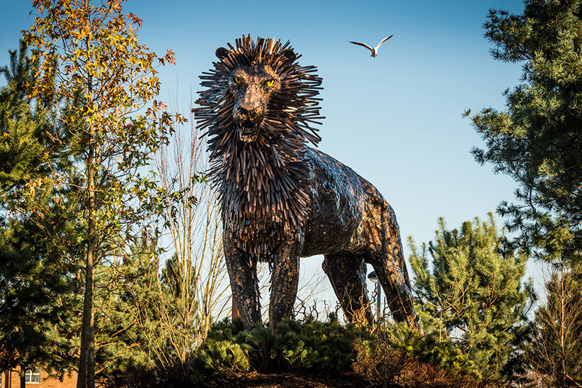 La estatua de Aslan en C. S. Lewis Square, Belfast. (DP)