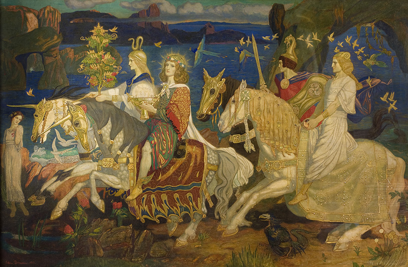 The Riders of the Sidhe, John Duncan, 1911. Atlas feérico de la Irlanda fantástica