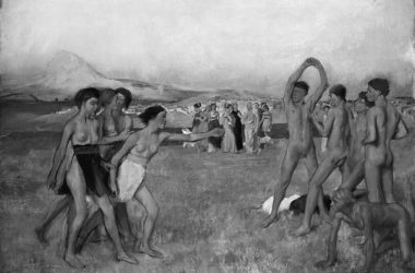 Jóvenes espartanos ejercitándose, Edgar Degas, 1892.