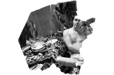 Detalle de una fotografía de la serie George Dyer en el estudio de Reece Mews, John Deakin, ca. 1964.Fotografía: Dublin City Gallery The Hugh Lane /The Estate of Francis Bacon.