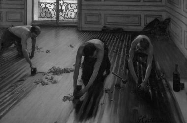 Los pulidores de parquet, de Gustave Caillebotte. jot down news